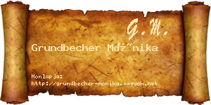 Grundbecher Mónika névjegykártya
